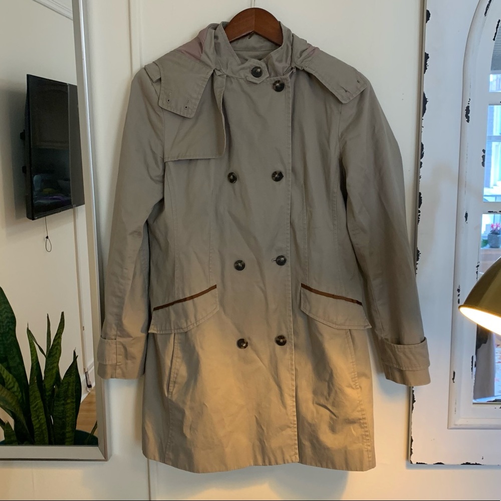 Zara Button Up Basic Trench - image 2